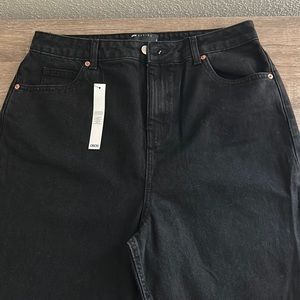 Women’s Asos black jeans- rolled cuff. Brand new tags on 32/30